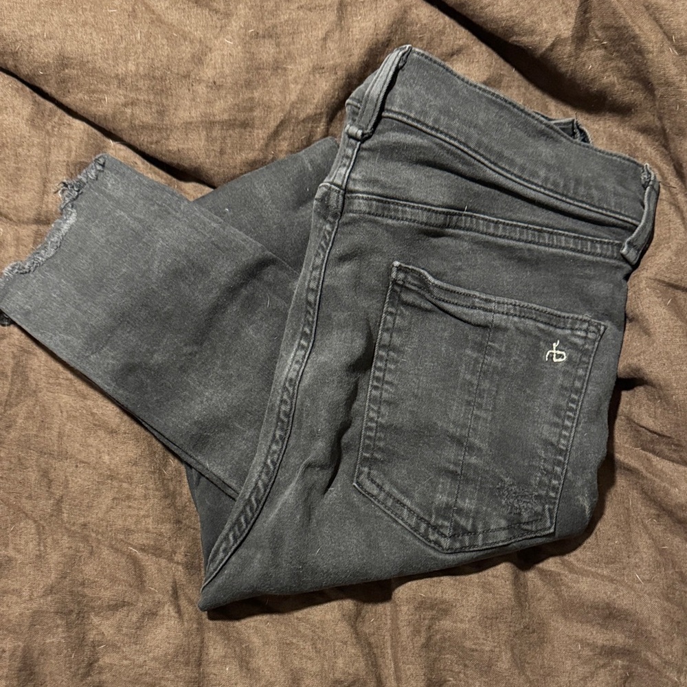 rag & bone Charcoal Skinny Jeans for Men